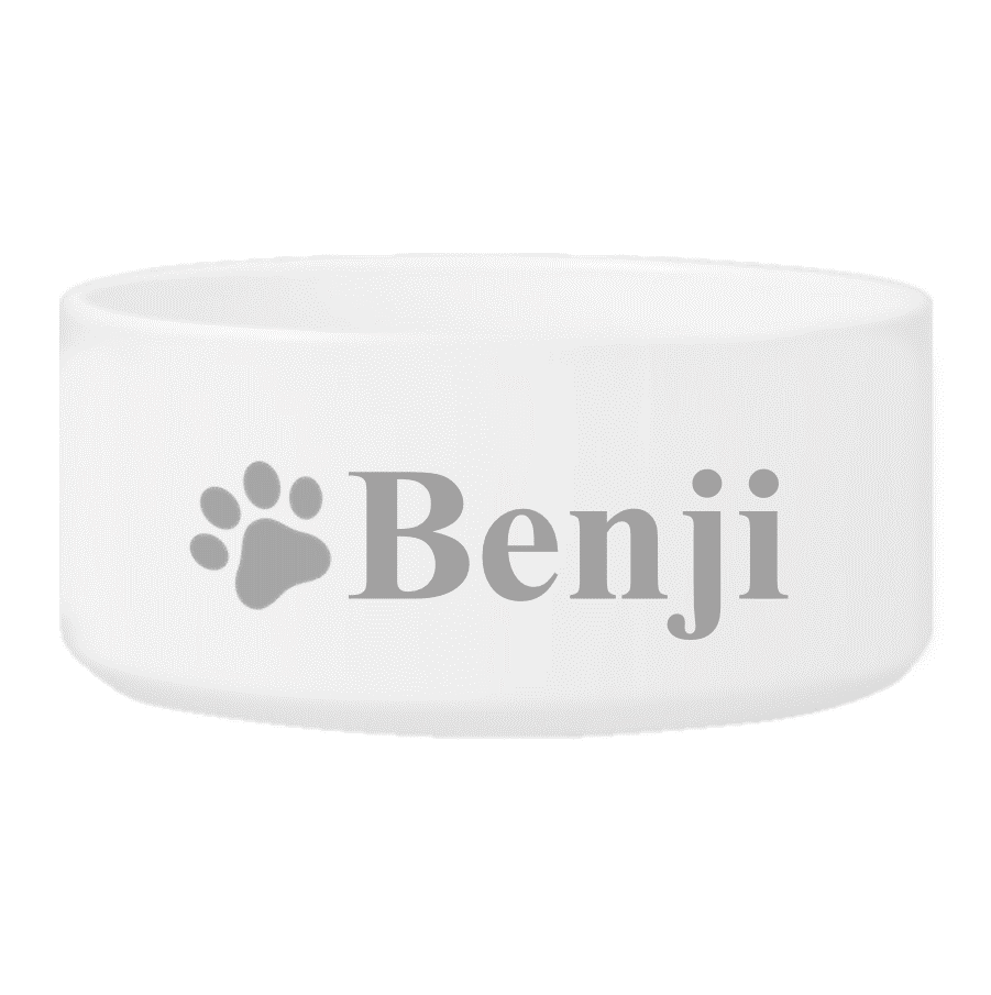 Personalized Large Dog Bowl - Happy Paws