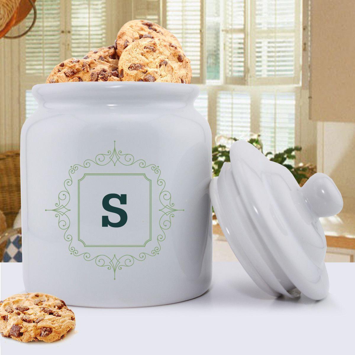 Personalized Initial Motif Cookie Jar