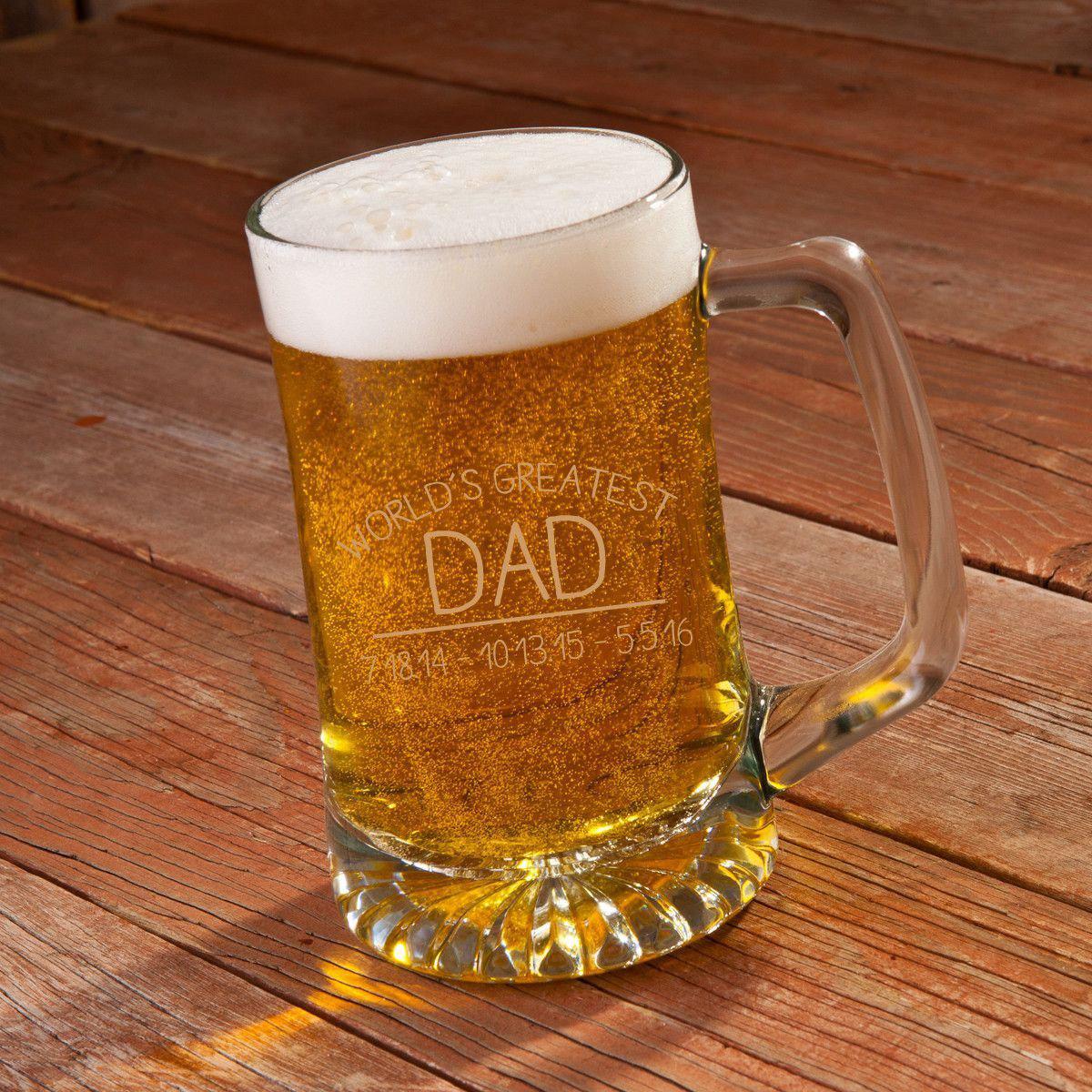 World&#039;s Greatest Dad 25 oz. Beer Mug