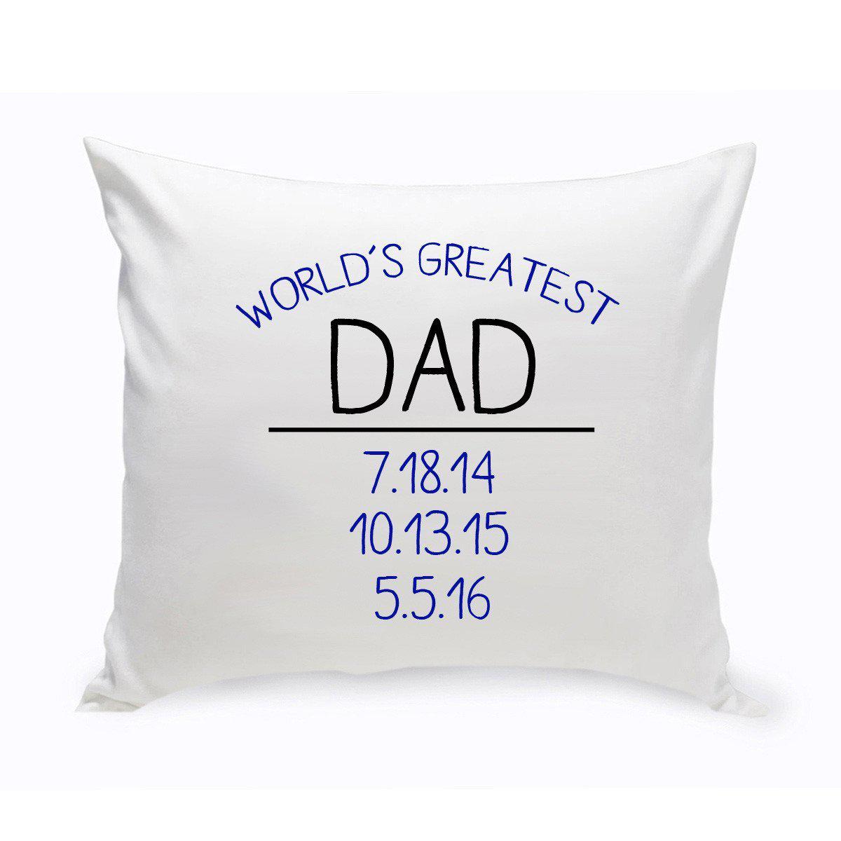 World&#039;s Greatest Dad Throw Pillow