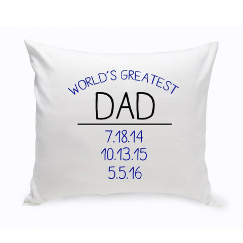 Buy Personalized World's Greatest Dad Throw Pillow