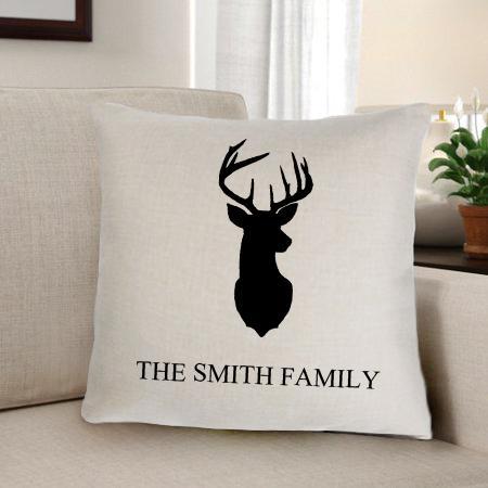 Buy Deer Silhouette Personalized Throw Pillow (Insert Included)