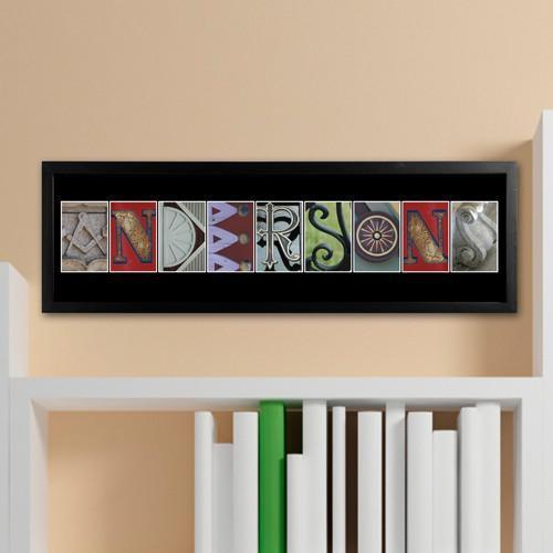 Personalized Architectural Urban Alphabet Name Sign - Full Color