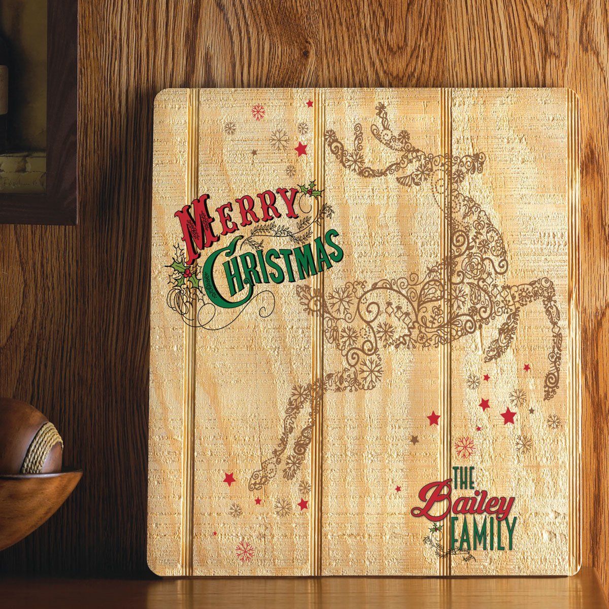 Personalized Wood Art Sign - Christmas Tree - All