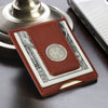 Buy Personalized Monogram Brown Leather Wallet & Money Clip