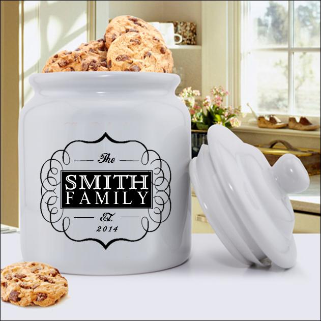 Personalized Ceramic Cookie Jar - Classic