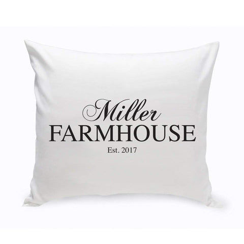 Buy Personalized Family Name Farmhouse Throw Pillow (Insert Included)