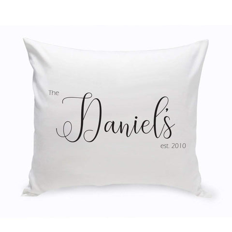 Buy Personalized Family Name Script Farmhouse Throw Pillows (Insert Included)