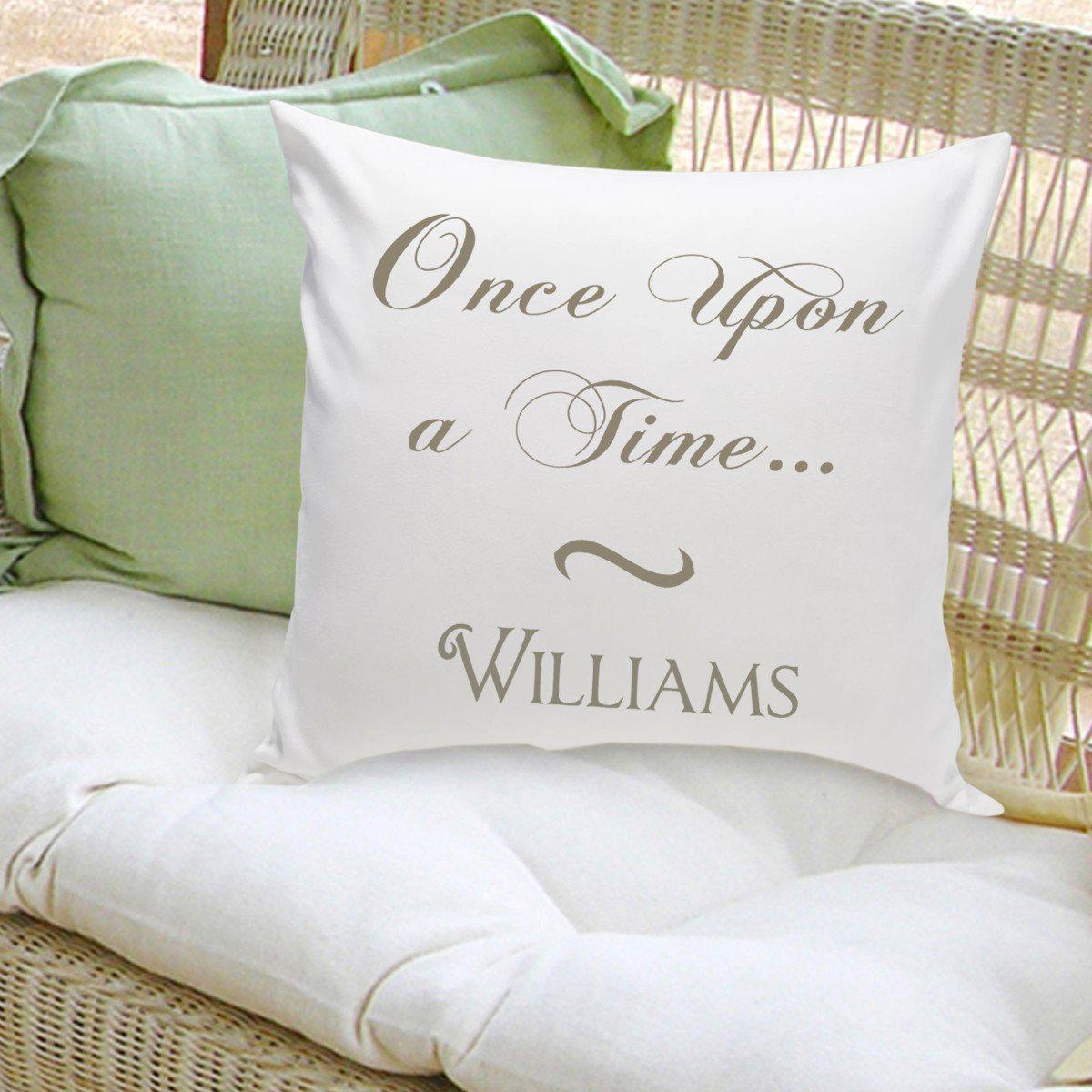 Personalized Couples Throw Pillows - Once Upon A Time