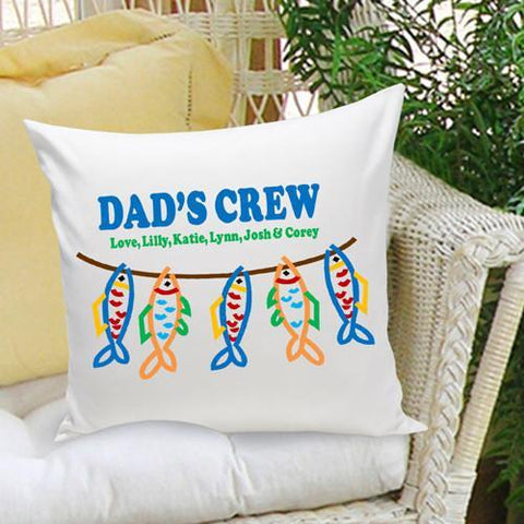 Buy Personalized Dad's Crew Throw Pillow (Insert Included)