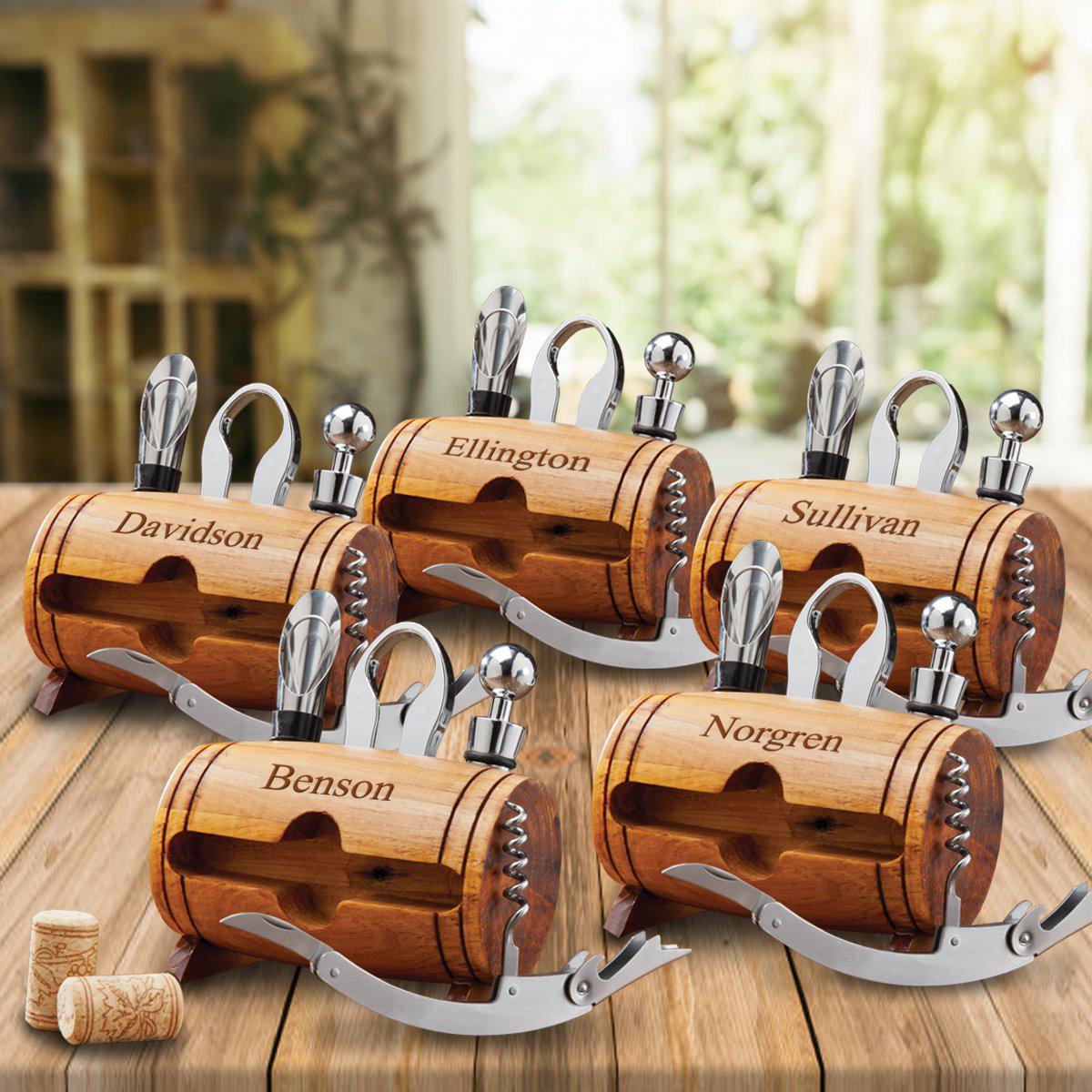 Personalized Wine Tool Set - Set Of 5 - Bridesmaid Gifts Set