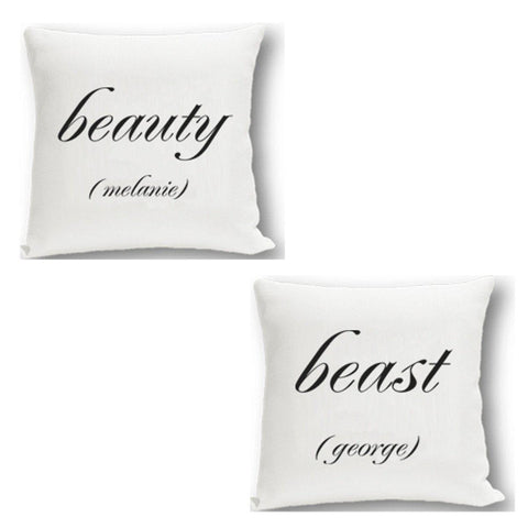 Buy Personalized Couples Throw Pillow Set (Inserts Included)