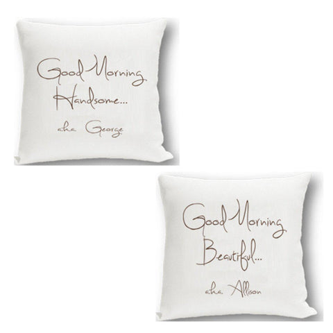 Buy Personalized Couples Throw Pillow Set (Inserts Included)