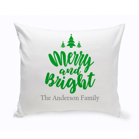 Buy Personalized Merry & Bright Throw Pillow (Insert Included)