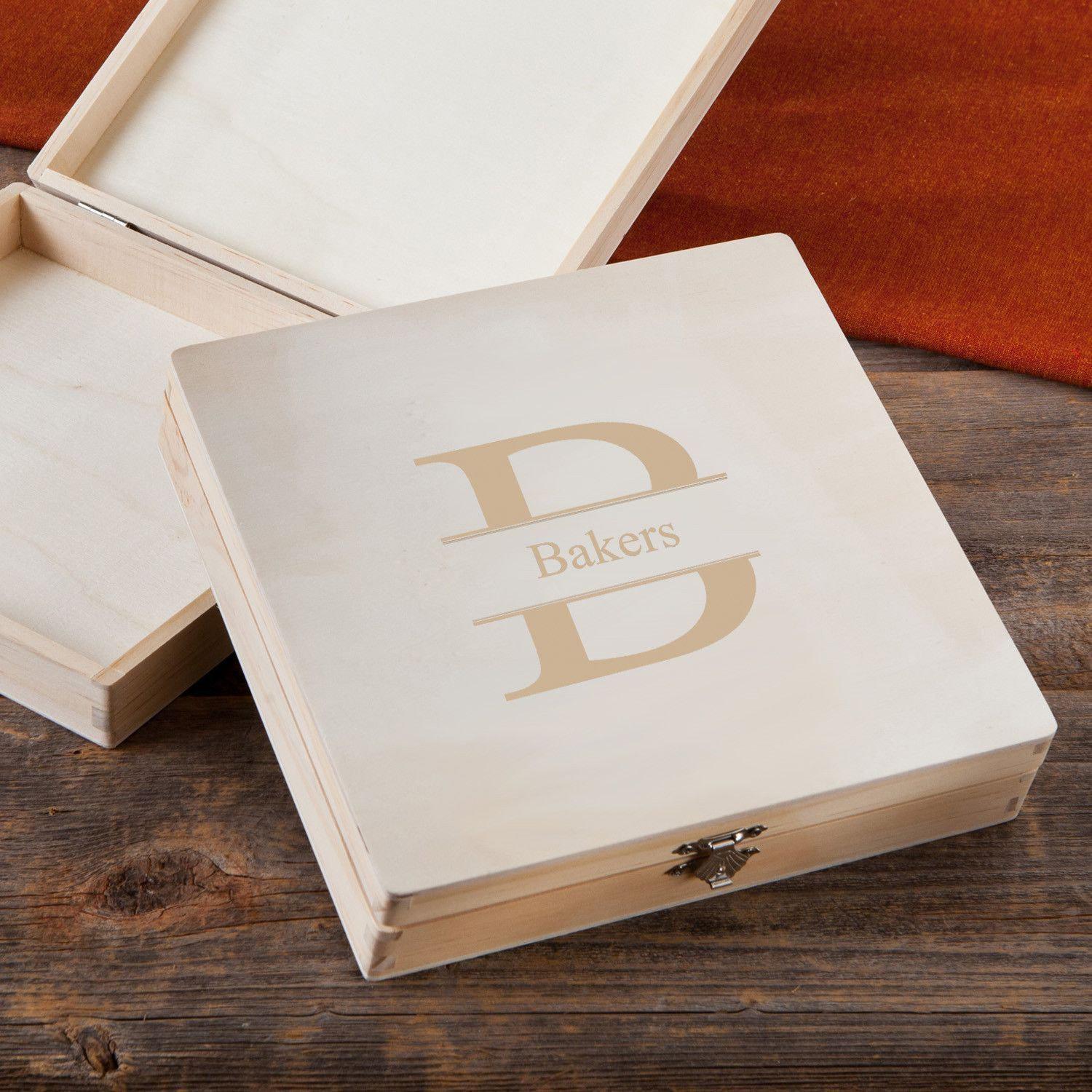 Personalized Monogrammed Wooden Keepsake or Cigar Box