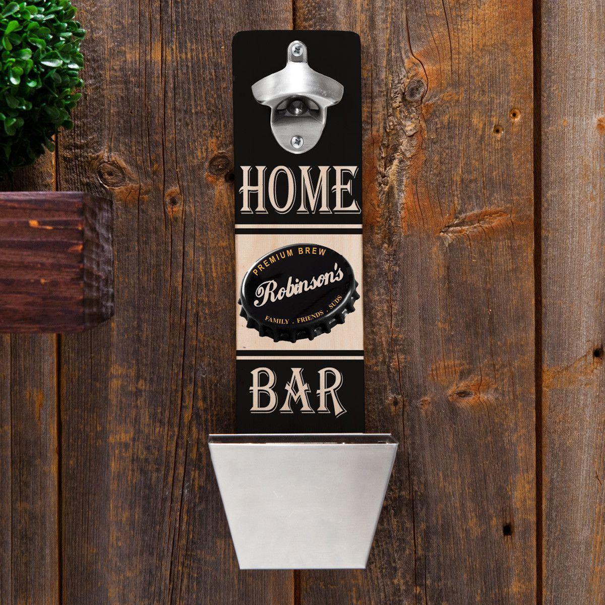 Personalized Wall Mounted Bottle Opener - Premium Brew
