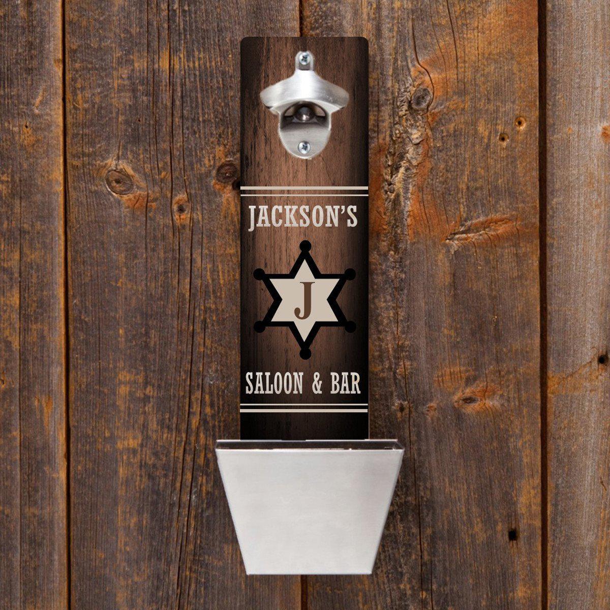 Personalized Wall Mounted Bottle Opener