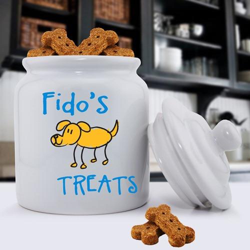 Personalized Ceramic Dog Treat Jar