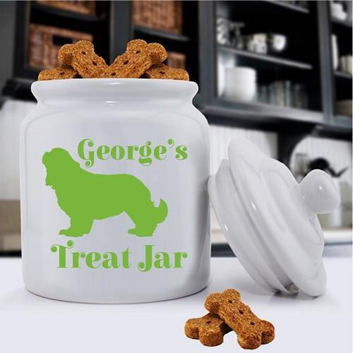 Personalized Classic Silhouette Dog Treat Jar