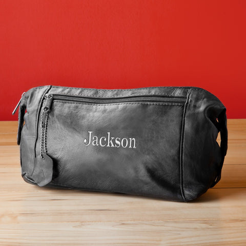Buy Personalized Leather Toiletry Bag