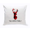 Buy Personalized Red & Black Plaid Deer Throw Pillow (Insert Included)