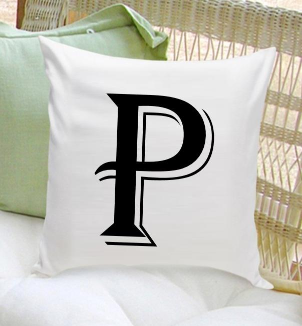 Personalized Initial Throw Pillow
