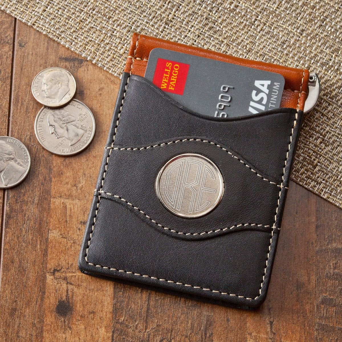 Personalized Leather Two-Toned Wallet