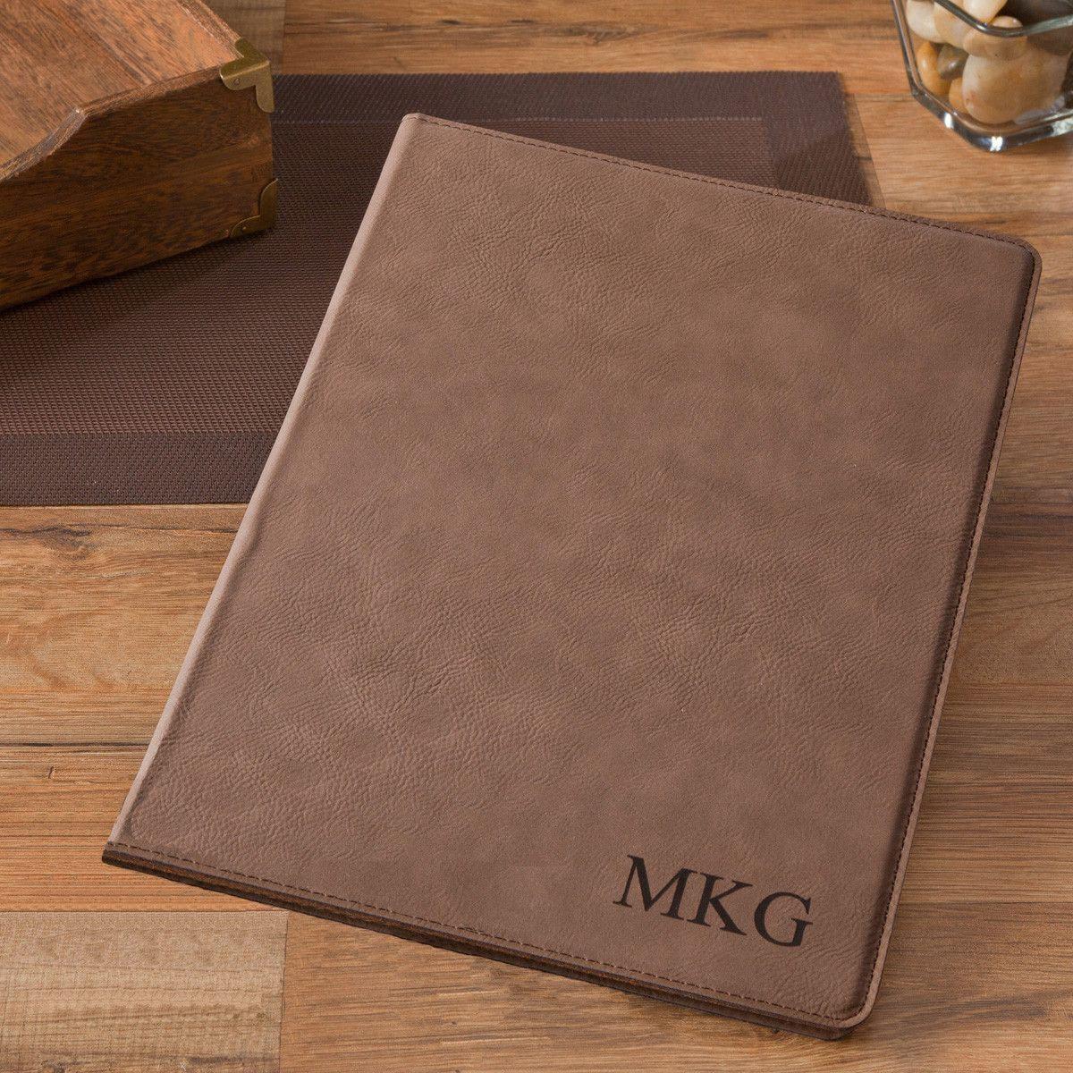 Personalized Faux Leather Portfolio with Note pad