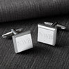 Buy Personalized Modern Square Silver Cufflinks