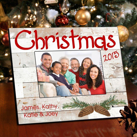 Buy Personalized Rustic Holiday Picture Frame - All