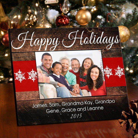 Buy Personalized Holiday Red Ribbon Picture Frame