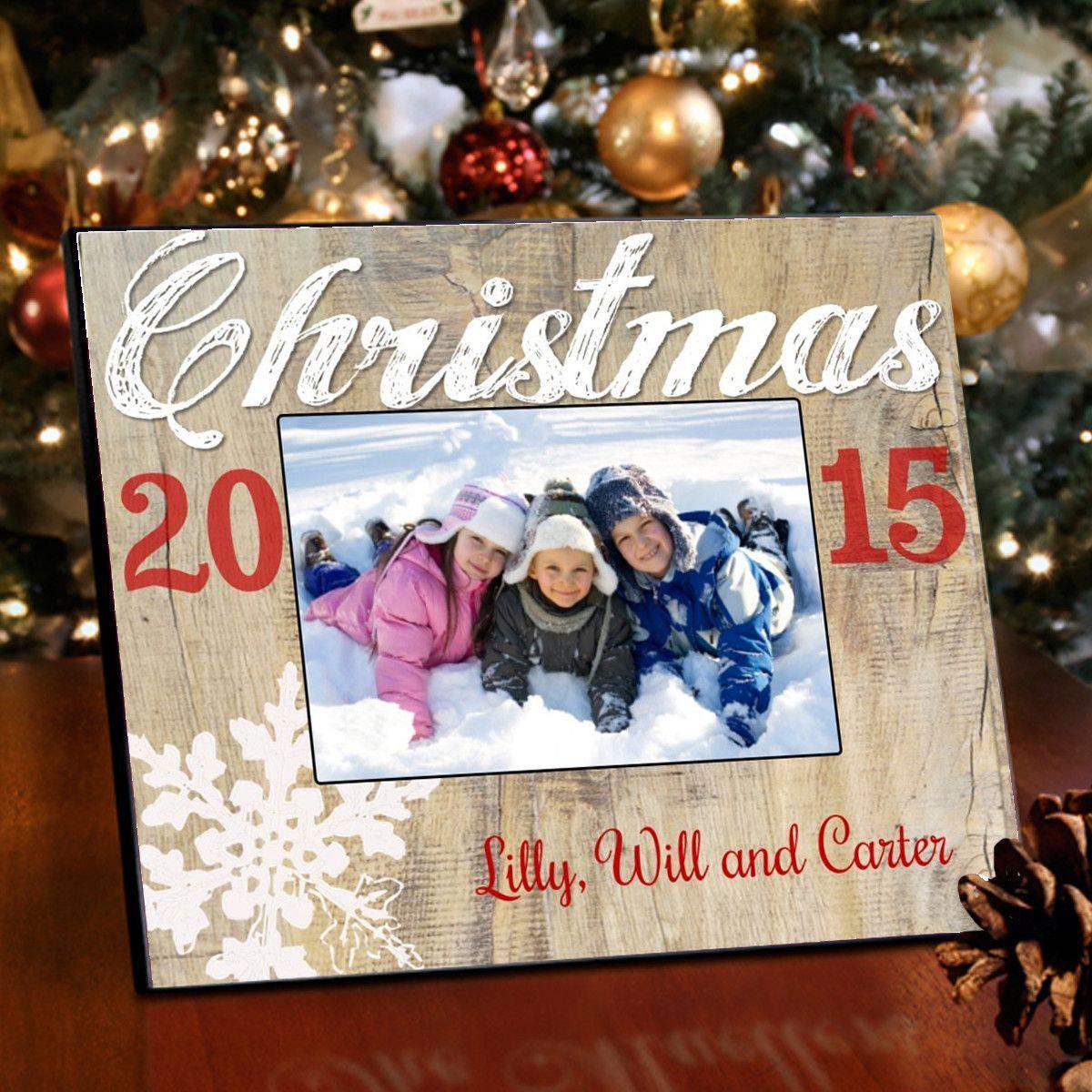 Personalized Holiday Picture Frame - Snowflake