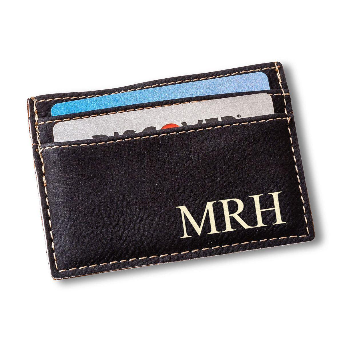 Personalized Black Money Clip &amp; Wallet