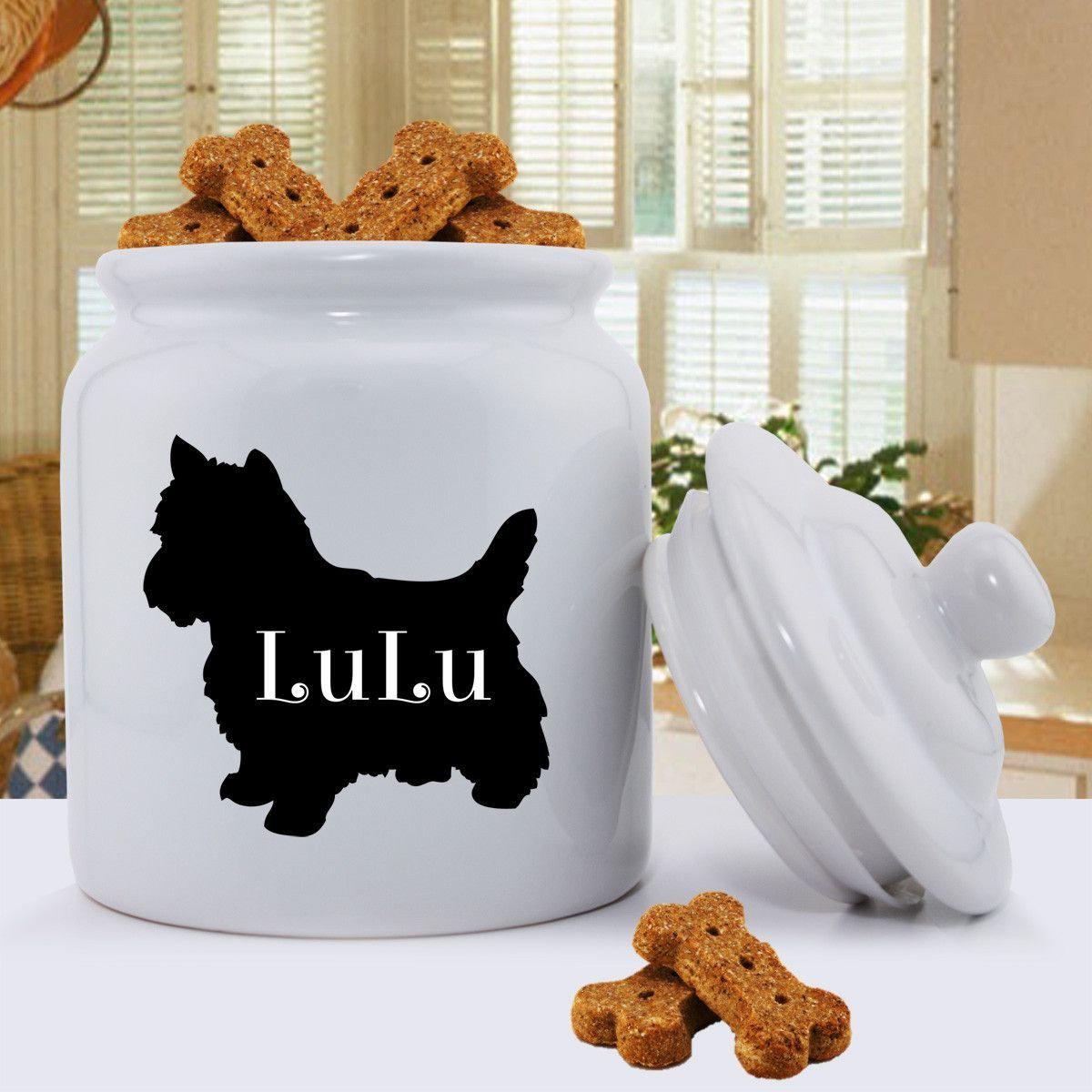 Personalized Modern Dog Treat Jar