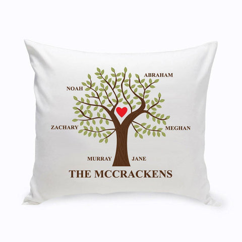 Buy Personalized Family Tree Throw Pillow (Insert Included)