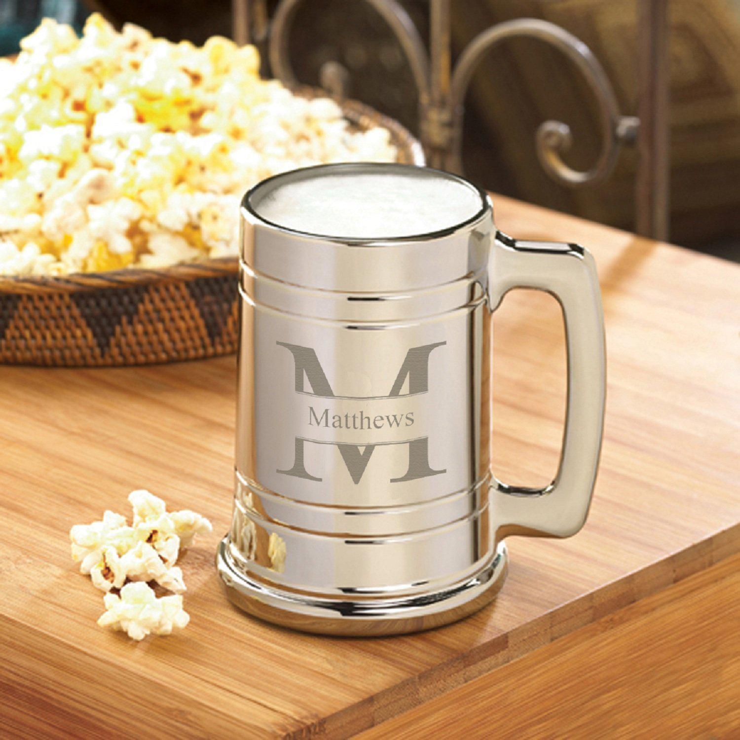 Personalized 16 oz. Gunmetal Beer Mug