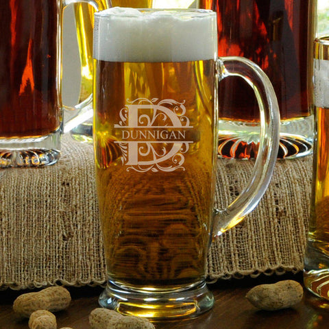 Buy Monogram Slim Beer Mugs - 18 oz.