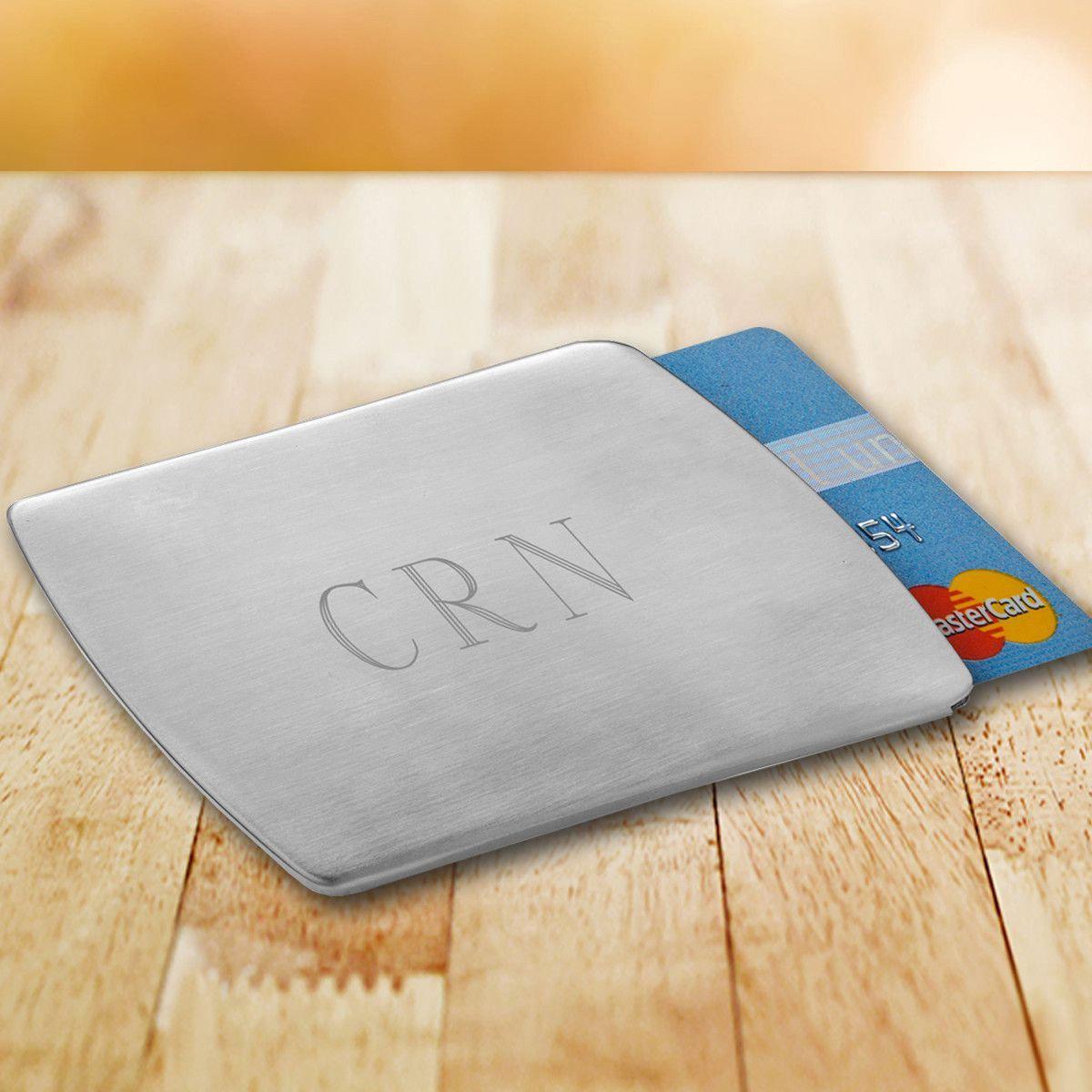 Personalized Stainless Steel Card Holder