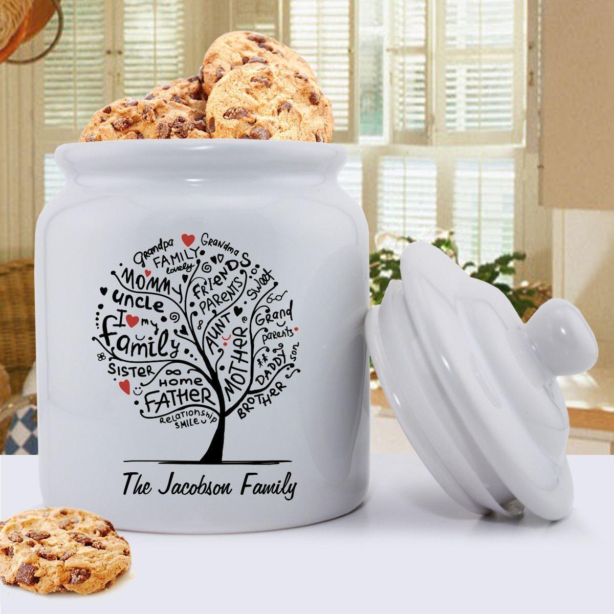 Personalized Family Roots Cookie Jar