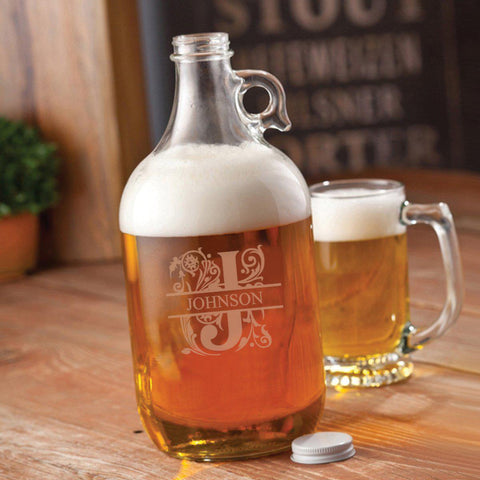 Buy Personalized Glass Beer Growler - 64oz.