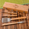 Buy Personalized Grill Set - BBQ Set - Bamboo Case - 6 Designs