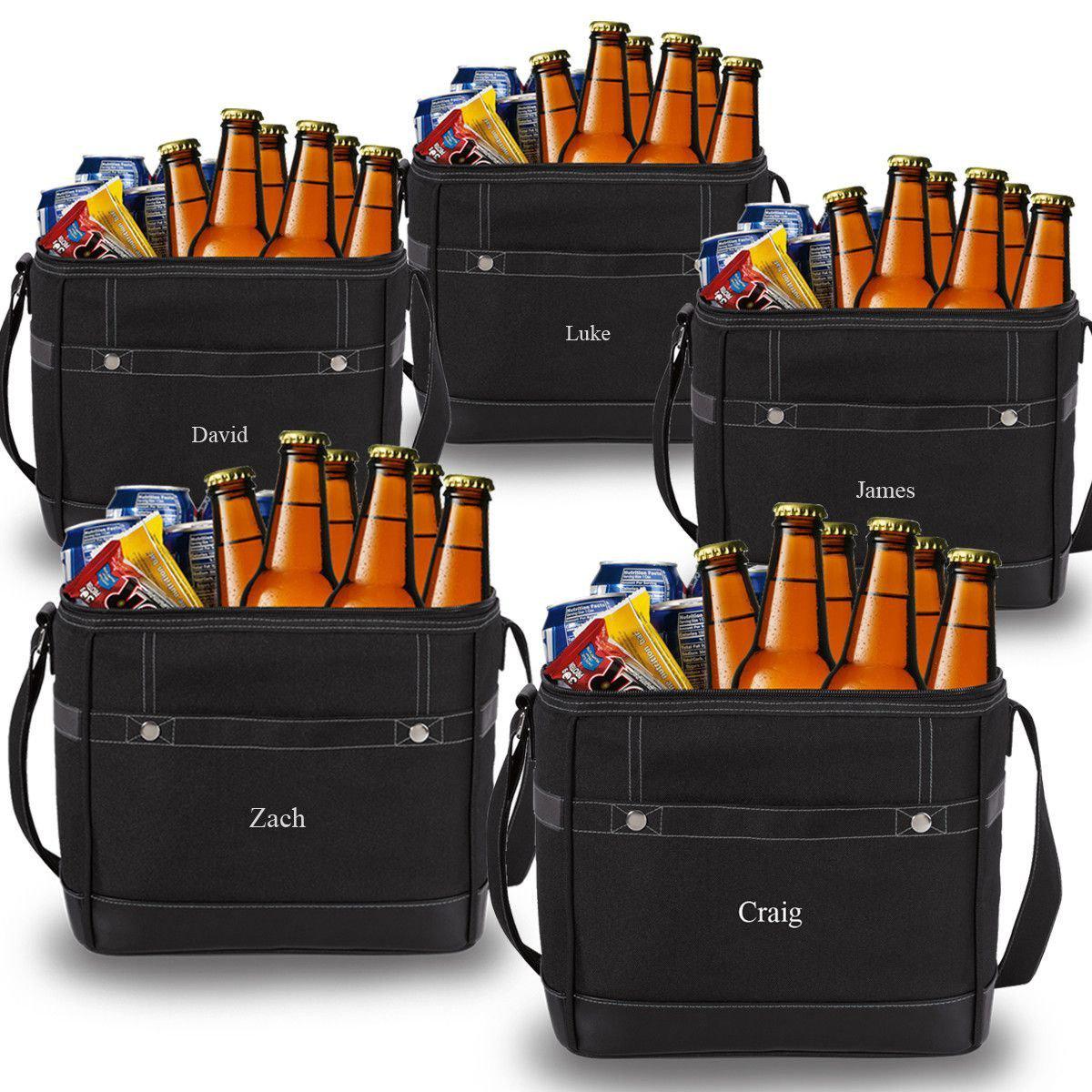 Personalized 12-Pack Cooler Tote - Set of 5
