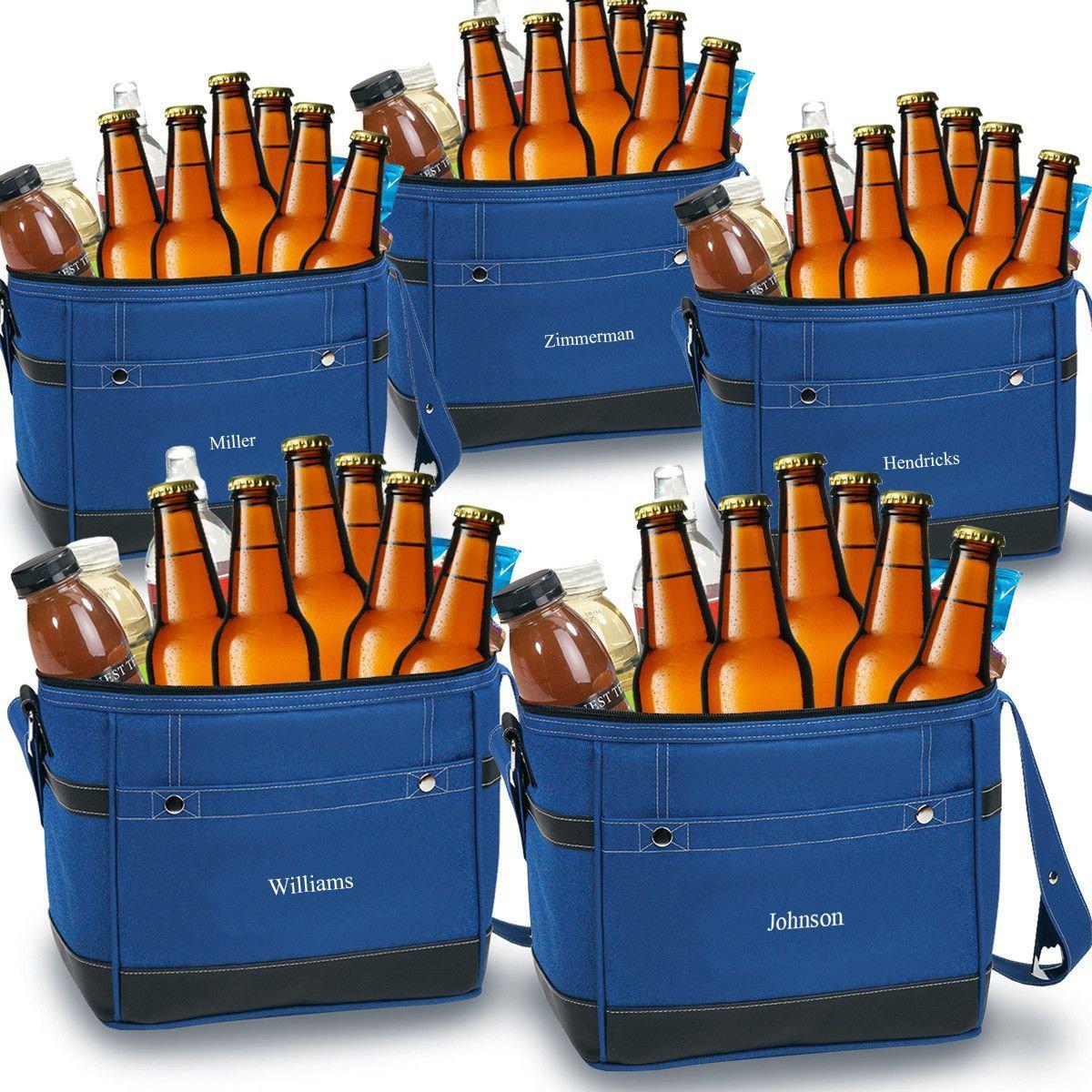 Personalized 12-Pack Cooler Tote - Set of 5