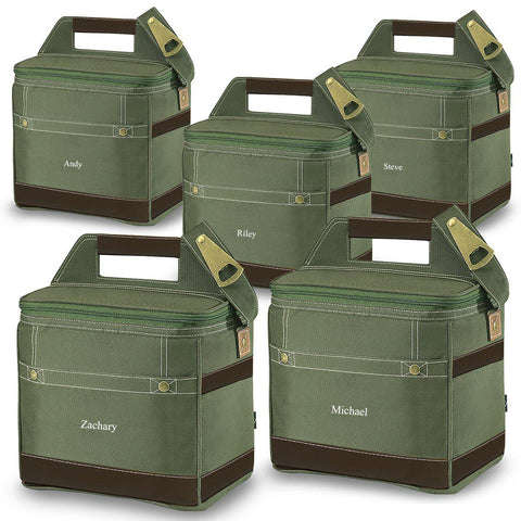 Buy Groomsmen Gift Set of 5 Personalized Insulated 12-Pack Coolers