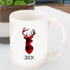Buy Personalized Red and Black Plaid Deer Coffee Mug