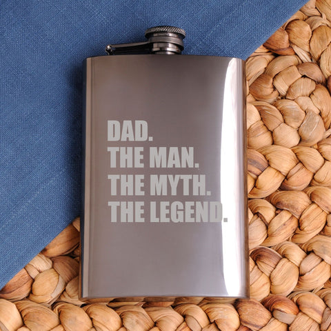 Buy The Man. The Myth. The Legend. Gunmetal 8 oz. Flask