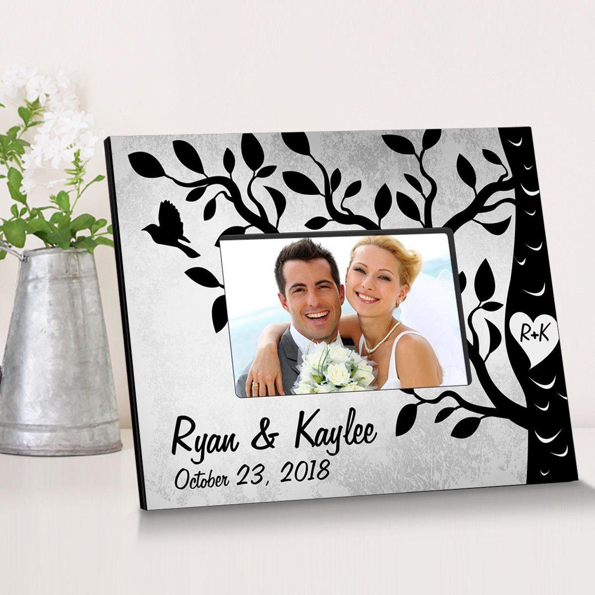 Personalized Etchings On The Tree Wooden Picture Frame