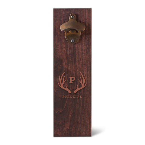 Buy Personalized Wood Wall Mounted Bottle Opener
