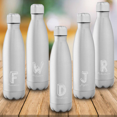 Buy Set of 5  Personalized Stainless Steel Insulated Water Bottles
