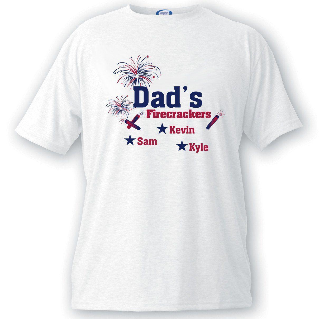 Personalized Dad&#039;s Firecrackers T-shirt